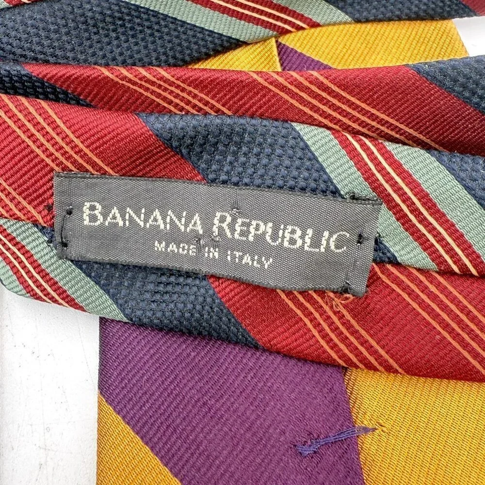 Lot Of 4 Vintage Banana Republic Handmade Silk Neck Ties Men’s Tie 1980s -90s